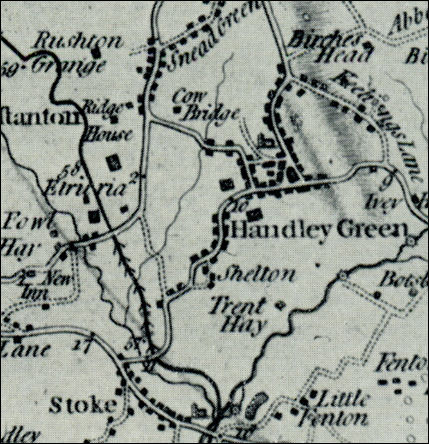 Handley Green and Shelton as two distinct settlements