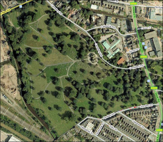 Hanley Cemetery - Google maps 2008