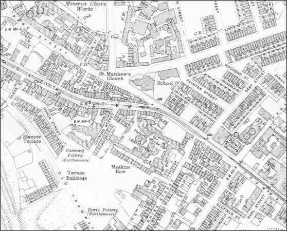 Lane Delph area on a 1922 OS map