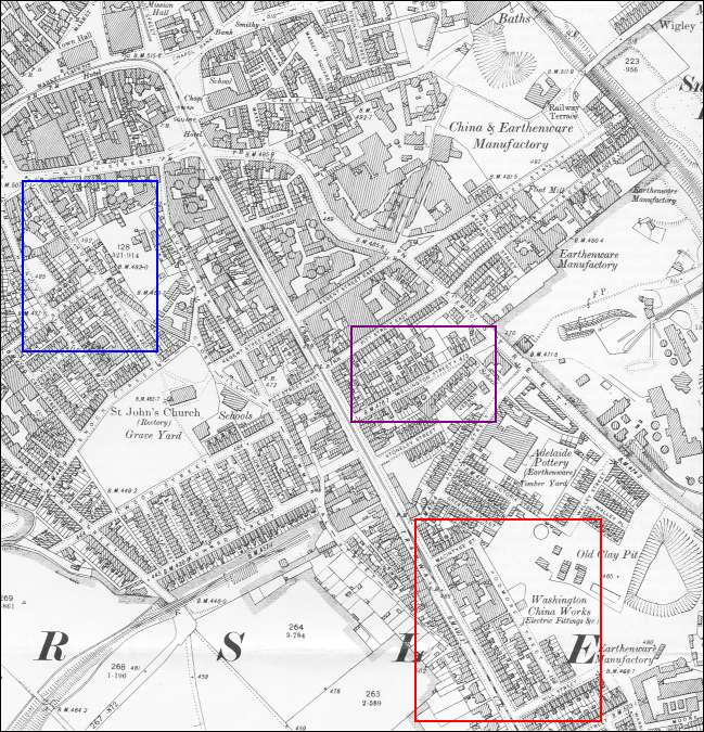 Map of Burslem 1898