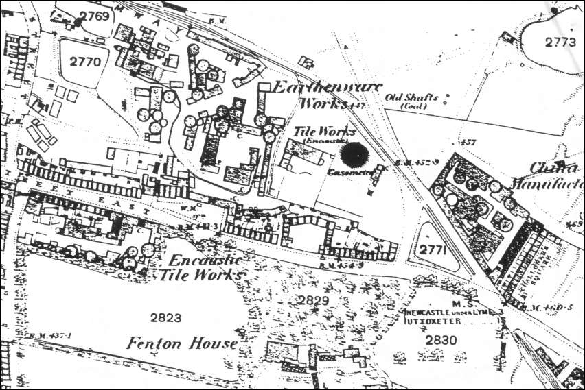 Extract from 1878 OS map - the Victoria Square area of Fenton