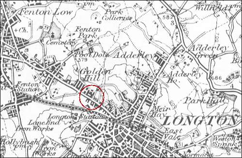 1895 map showing location of Foley