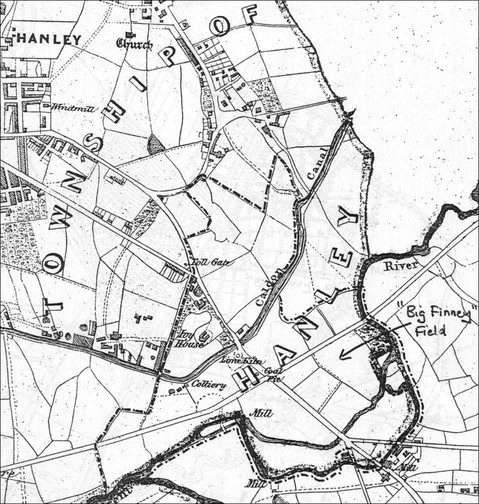 1848 map showing the boundary of the Ivy House Estate