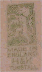Hollinshead and Kirkham back stamps using the unicorn mark