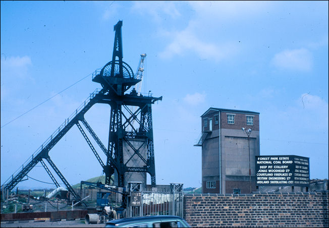 the remains of the pithead gear at Hanley Deep Pit