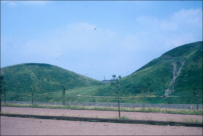 The reclaimed and grassed spoil heaps of Hanley Deep Pit 