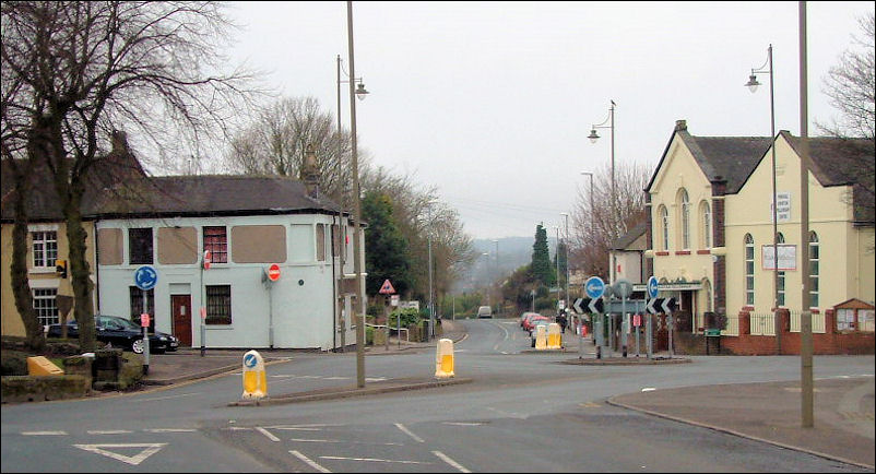 looking from Penkhull New Road down Newcastle Lane