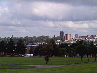 View from Fenton park towards Hanley