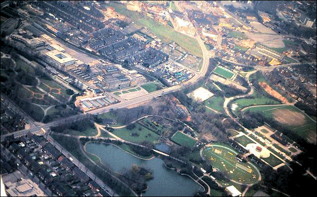 Arial photo of Hanley Park 