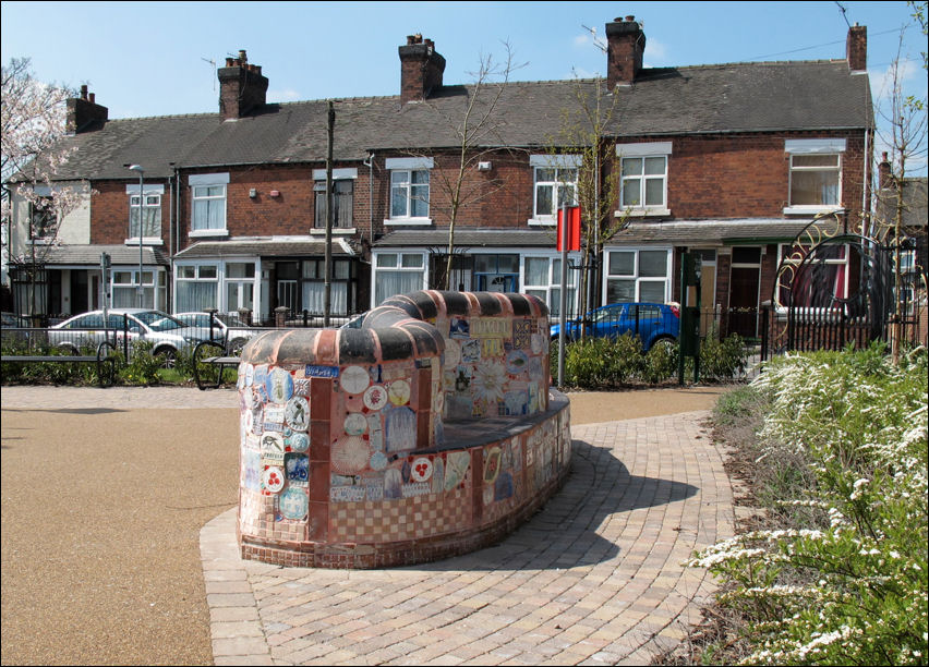 A view of the garden and the houses on Chamberlain Avenue