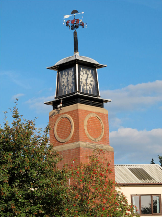 the bricks for the clock tower were donated by Redland Bricks Ltd 