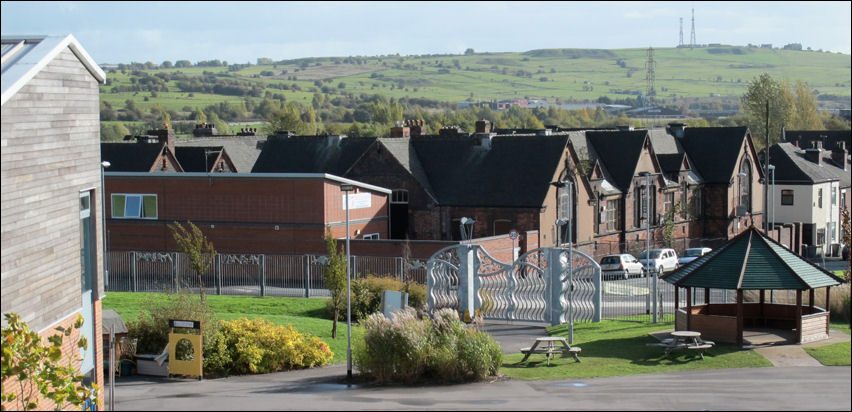 the corner of the Waterside school and the older Eastwood Vale school