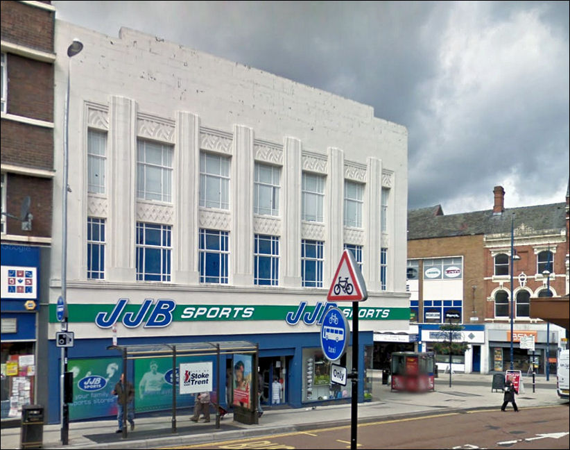 previous Burton tailors shop in Stafford Street, Hanley