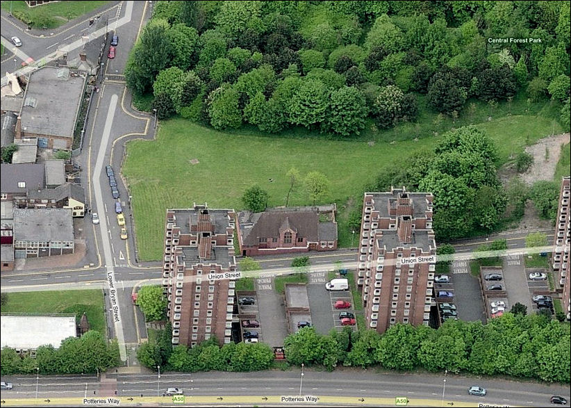 the hall on Union Street, bordering the Central Forest Park