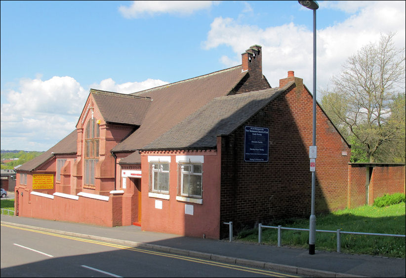 Tabernacle Town Mission Hall - looking down Union Street - the 1901 extension is to the right of the building