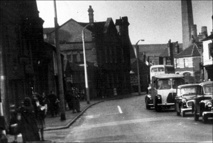 closer view of the Sun Street side - the entrance to Robson's can be seen and to the right is the Black Lion pub