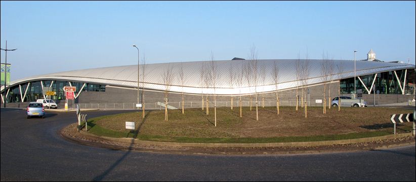 View of the City Centre Bus Station from The Potteries Way Ring Road around Hanley