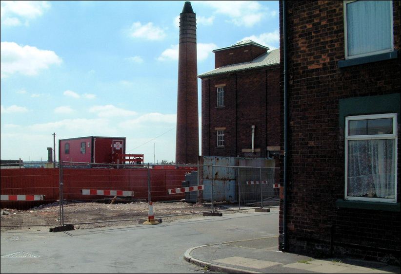 view from Eagle Street - most of the Ivy House Mill site has been cleared