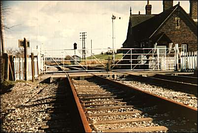 the same railway crossing and crossing mans' cottage in 1986