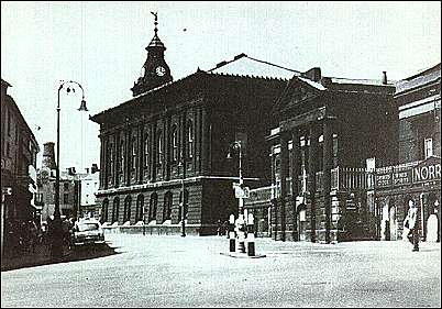 Town Hall and Meat Market (foreground) 