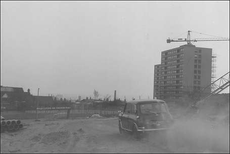 Construction of the flats, top of Bucknall New Road