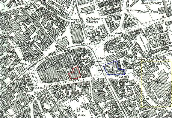 Burslem town centre - 1898 ordnance survey map.
