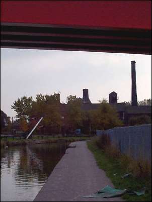 Canal bank near the warf - in the background is the factory of Burgess and Leigh