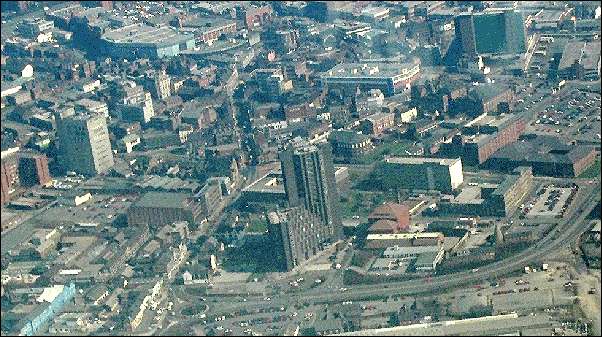 aerial photo of the southern end of Hanley