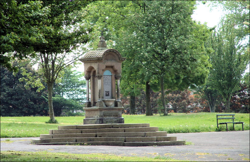 the drinking fountain in Etruria Park - donated by the Shirley brothers 