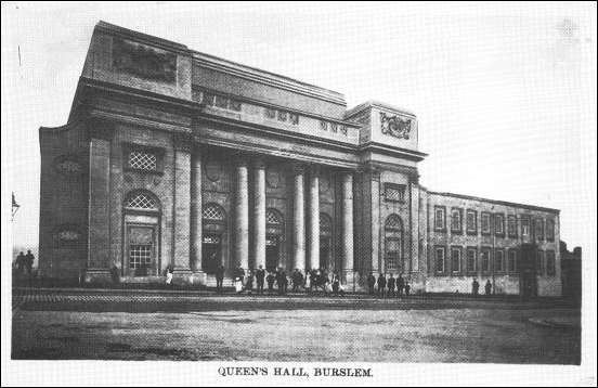 Postcard of Queen's Hall, Burslem (c1913) - "Malkin's Folly"