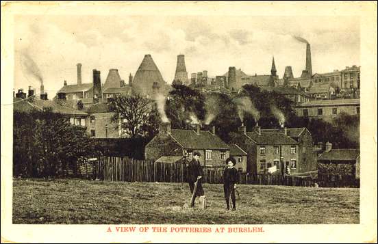 A view of the potteries at Burslem