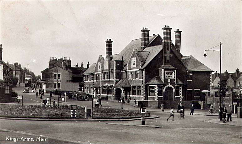 Postcard of the Kings Arms, Meir 