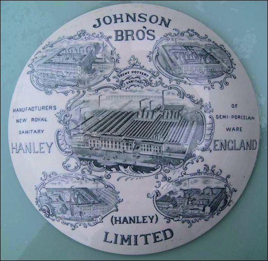 base of a Johnson Bros plate produced in 1897 commemorating the Diamond Jubilee of the reign of Queen Victoria
