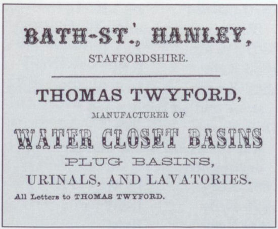 Thomas Twyford advert from the 1862 Slater Directory