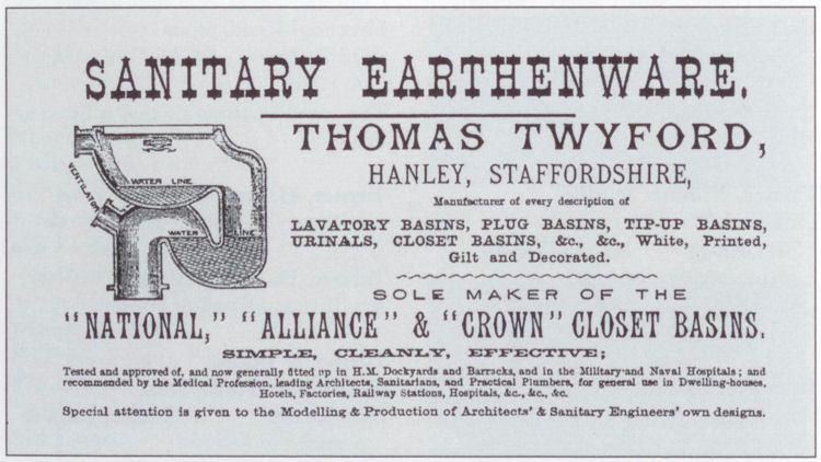 Thomas Twyford advert from the 1865 Keates Directory
