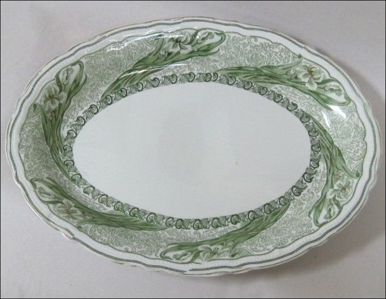 Clementson Brothers 'Semi-China' plate in IRIS pattern 