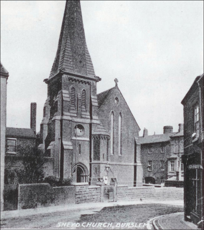 Postcard of Sneyd Church (Holy Trinity), Nile Street, Burslem 