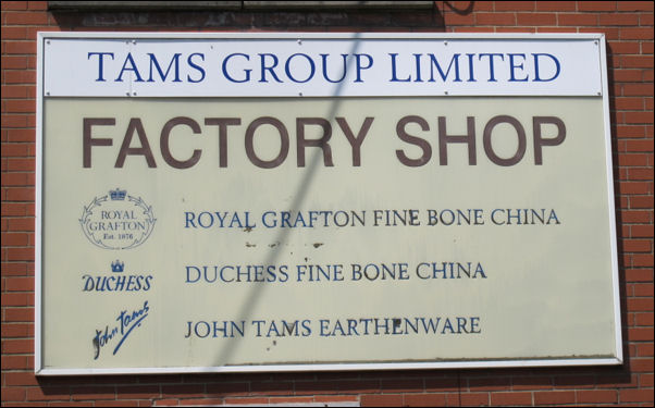 Sign on the former Tams Group warehouse in nearby Sandgate Street 