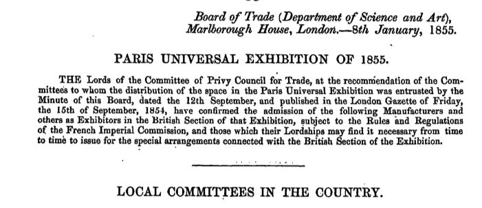 Pottery Companies at the Paris Universal Exhibition of 1855