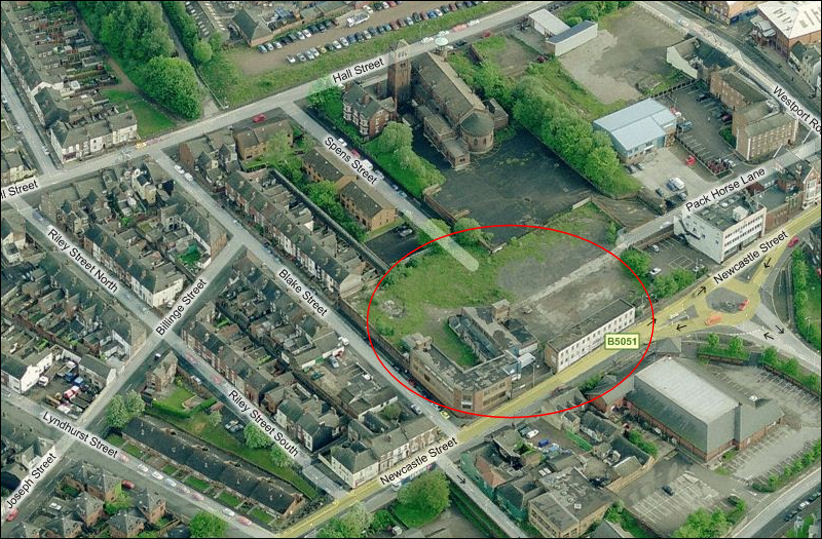 location of Ford pottery factory, Newcastle Street