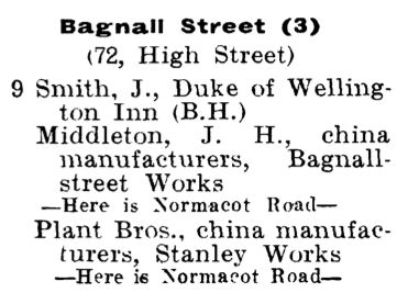 Bagnall Street, Longton in 1907