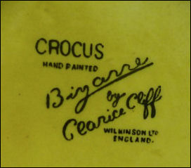 Bizarre Ware - Crocus pattern - at Wilkinson's works 