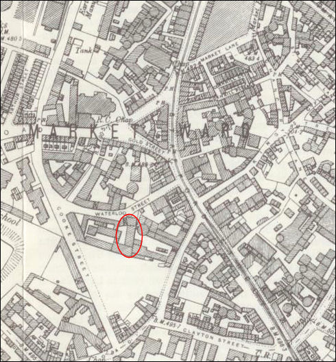 Waterloo Pottery, Waterloo Street - 1898 map