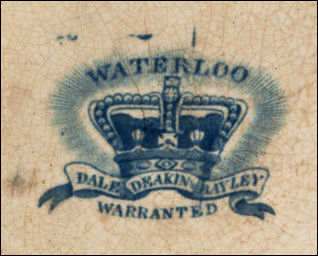 the mark of Dale, Deakin Bayley of the Waterloo Pottery 
