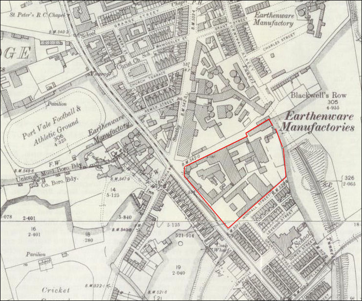 junction of Waterloo, Cobridge and Elder Road in 1898
