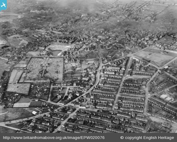 Trentham Road and Longton Cemetery, Longton, 1927