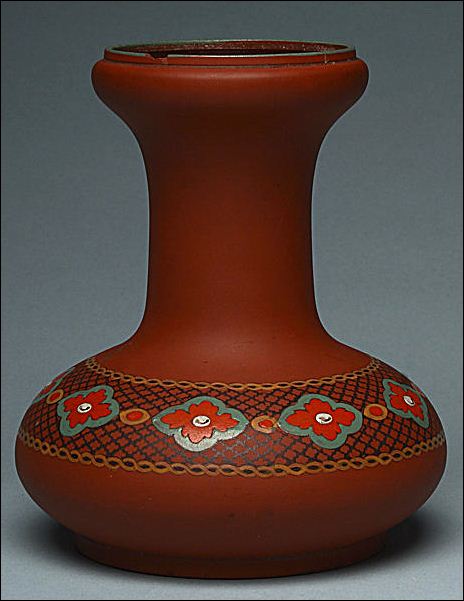 A Goss and Peake terracotta vase