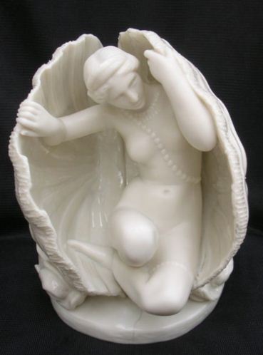 W. H. Goss Parian Figure - Venus emerging from a Sea Shell