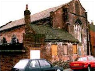 original St. Gregory's church in a 'simple Gothic style'