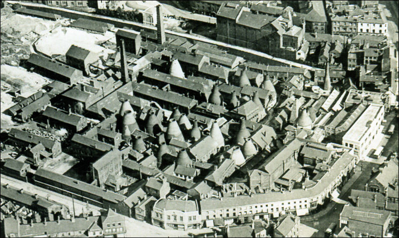 Close up of the Spode's pottery factory